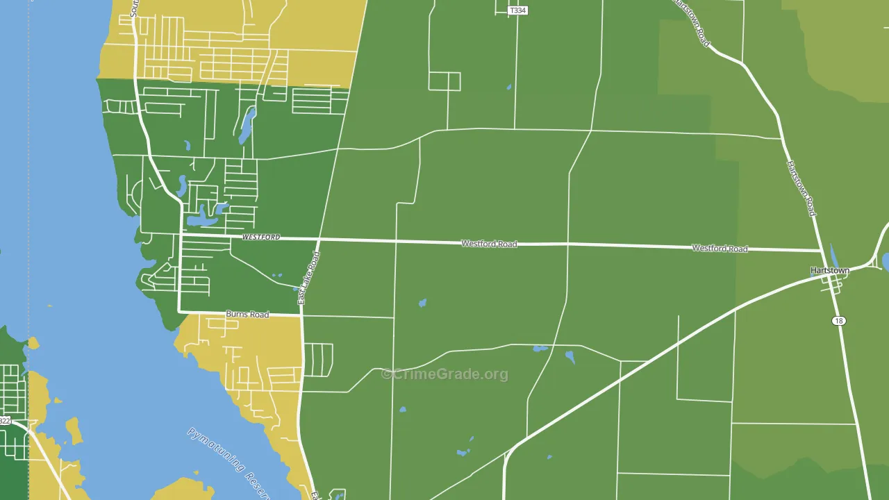 Westford, PA Map of Vandalism Rates