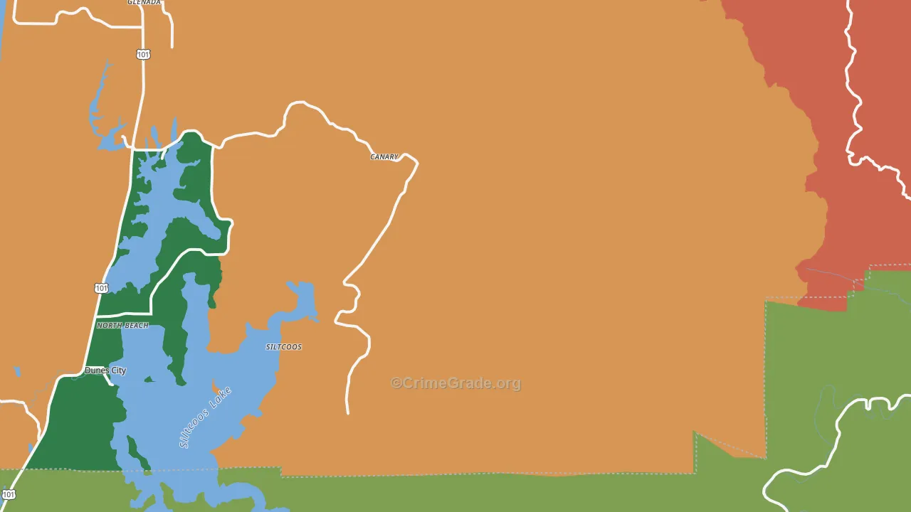 Westlake, OR Map of Vandalism Rates