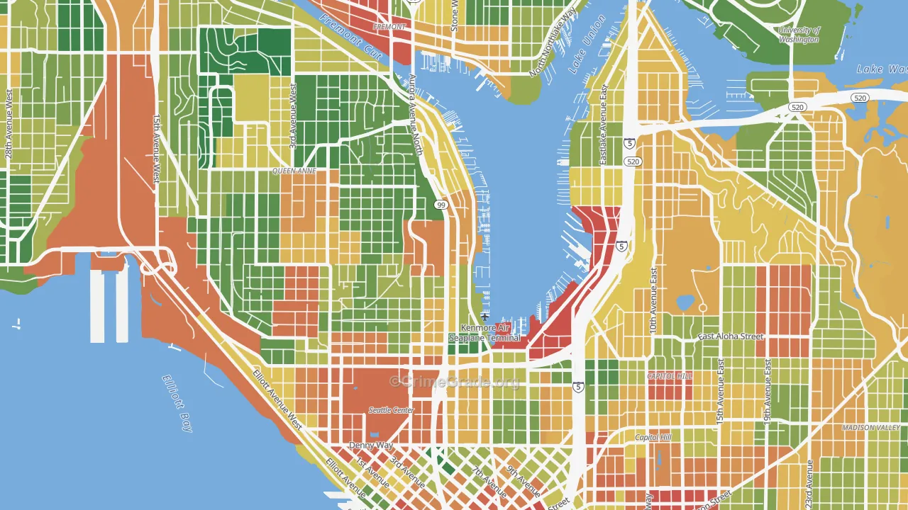 Westlake, Seattle, WA Map of Vandalism Rates