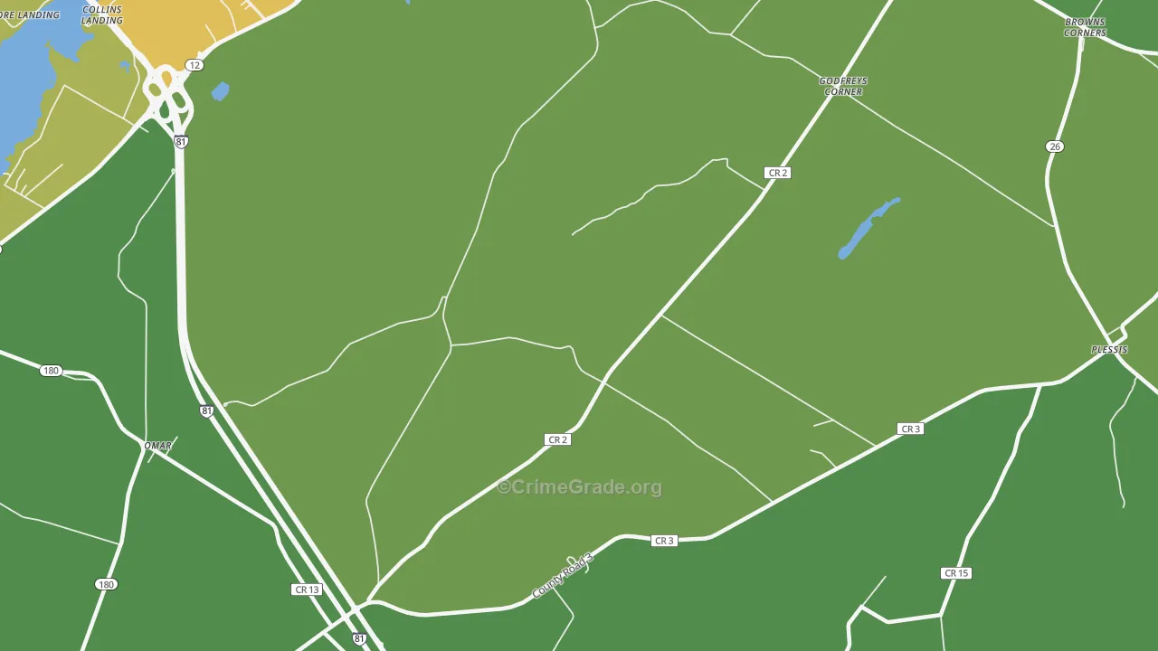Westminster Park, NY Map of Vandalism Rates