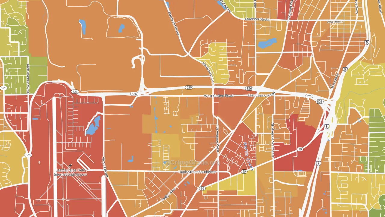 Westmont, Everett, WA Map of Vandalism Rates