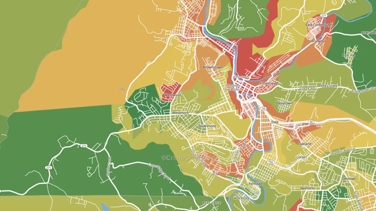 Westmont, PA Map of Vandalism Rates