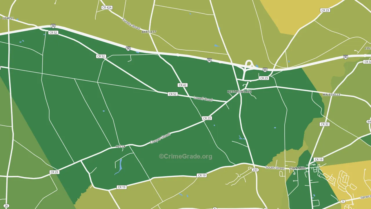 Westmoreland, NY Map of Vandalism Rates