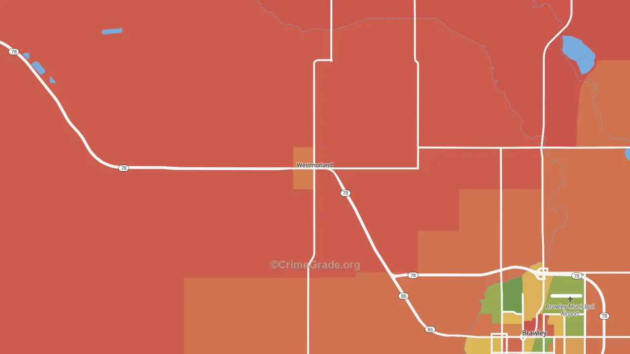 Westmorland, CA Map of Vandalism Rates
