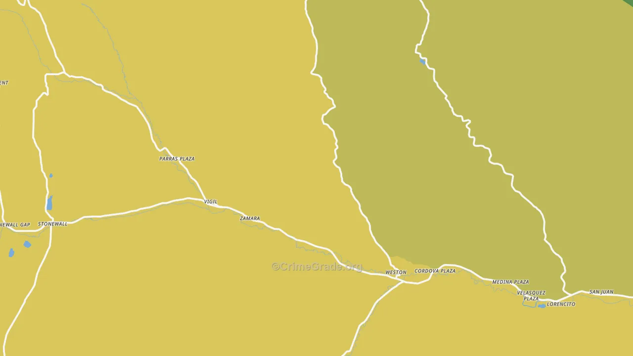 Weston, CO Map of Vandalism Rates