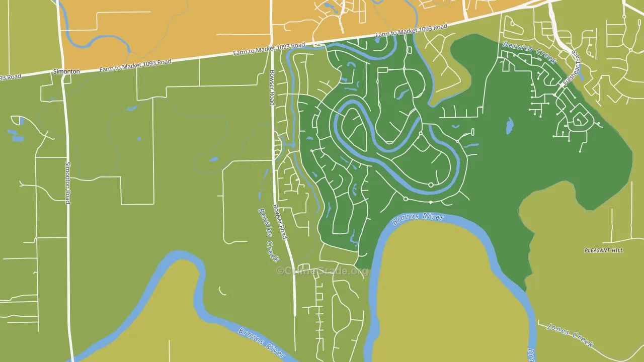 Weston Lakes, TX Map of Vandalism Rates