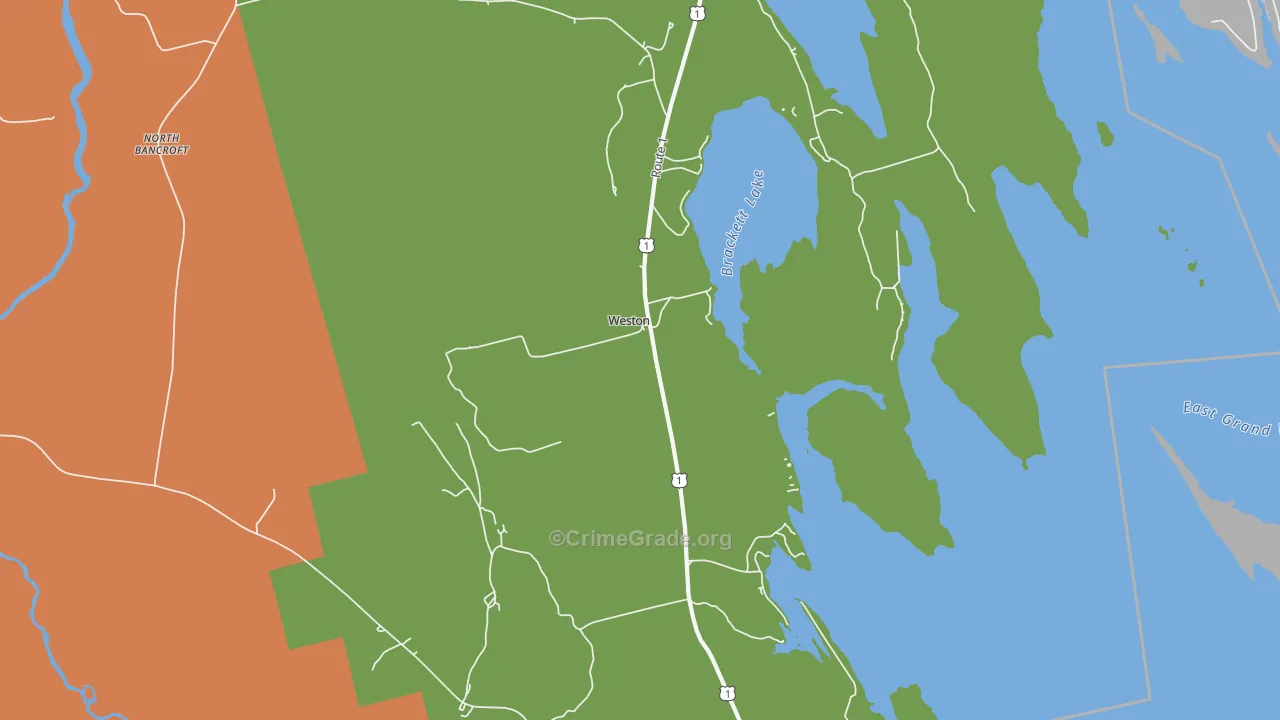 Weston, ME Map of Vandalism Rates