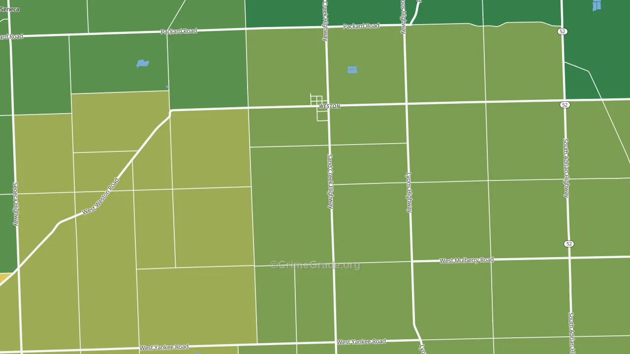 Weston, MI Map of Vandalism Rates