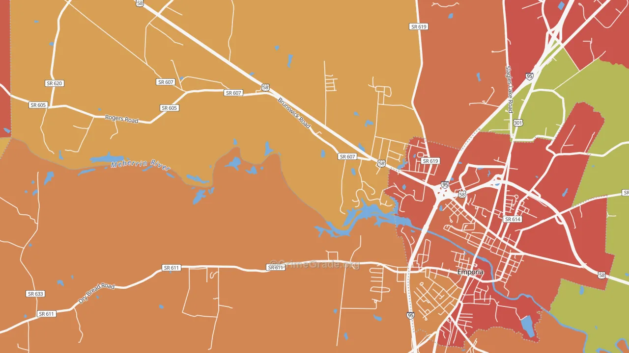 Westover Hills, VA Map of Vandalism Rates