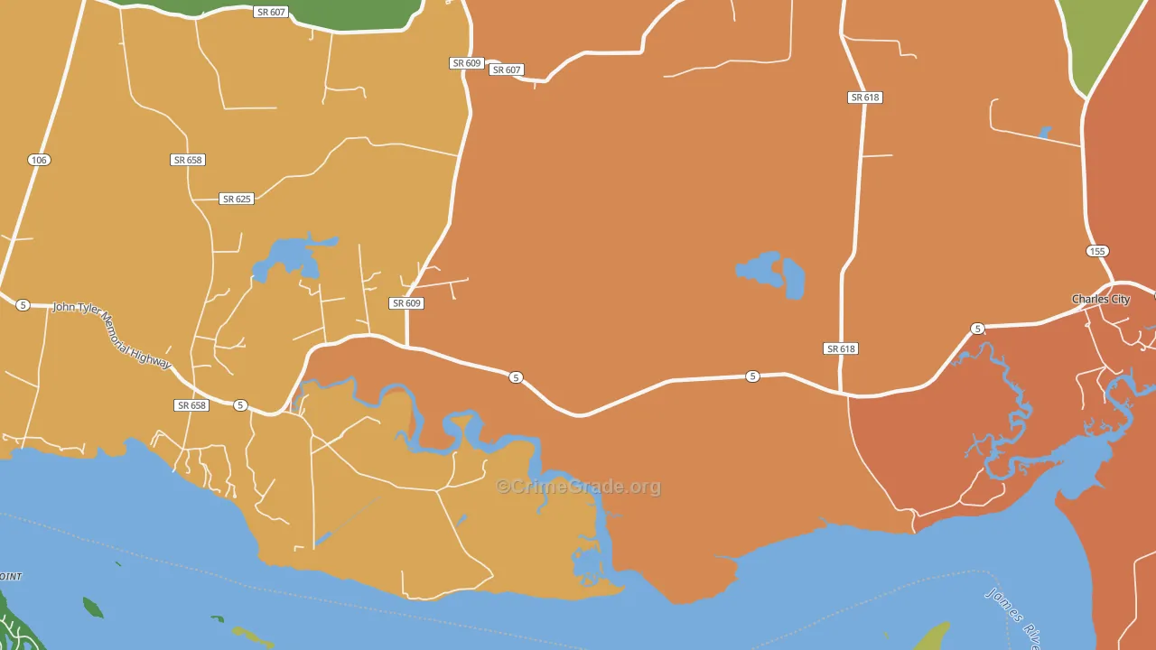 Westover, VA Map of Vandalism Rates