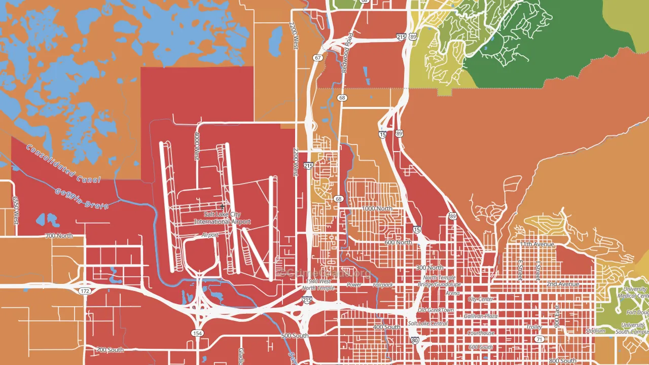 Westpointe, Salt Lake City, UT Map of Vandalism Rates