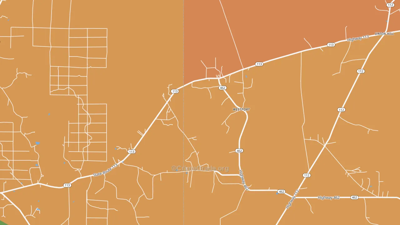 Westport, LA Map of Vandalism Rates