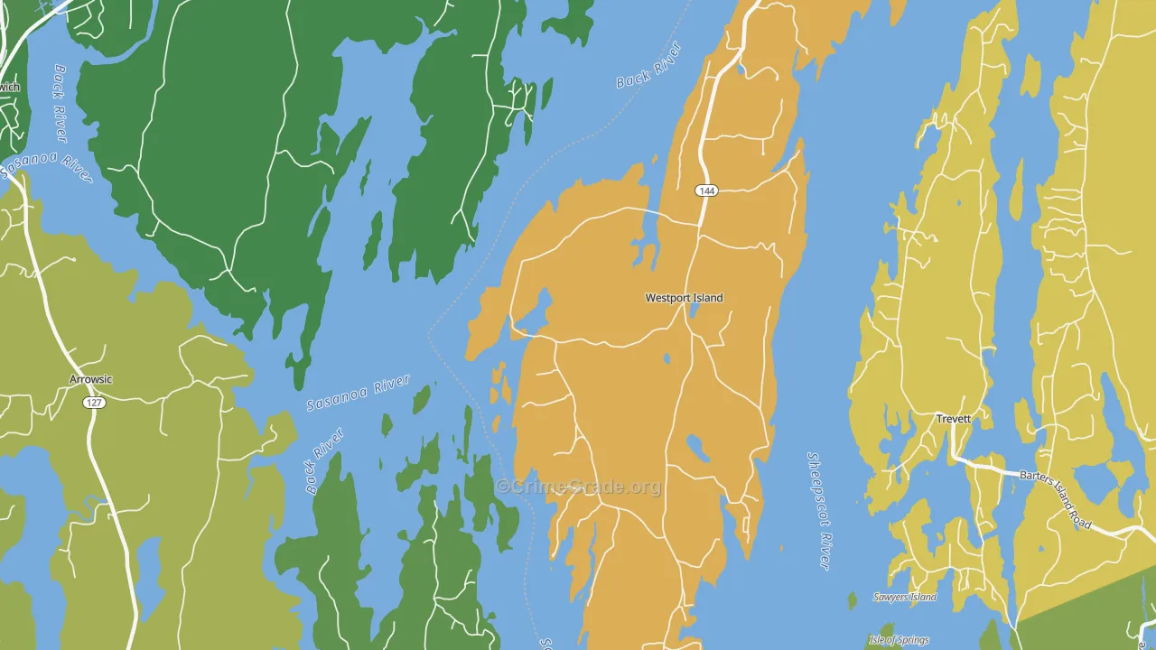 Westport, ME Map of Vandalism Rates