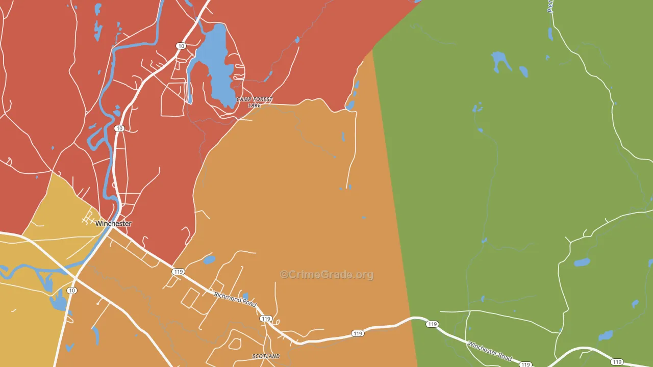 Westport, NH Map of Vandalism Rates