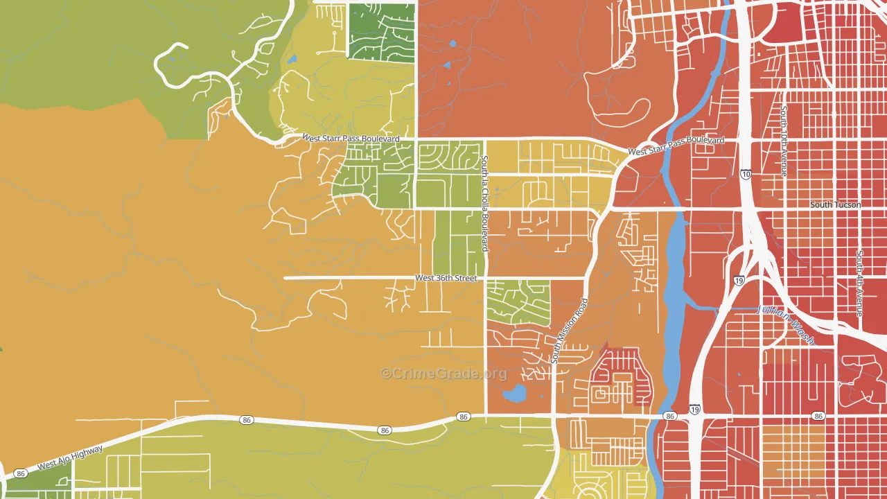 Westside Development, Tucson, AZ Map of Vandalism Rates