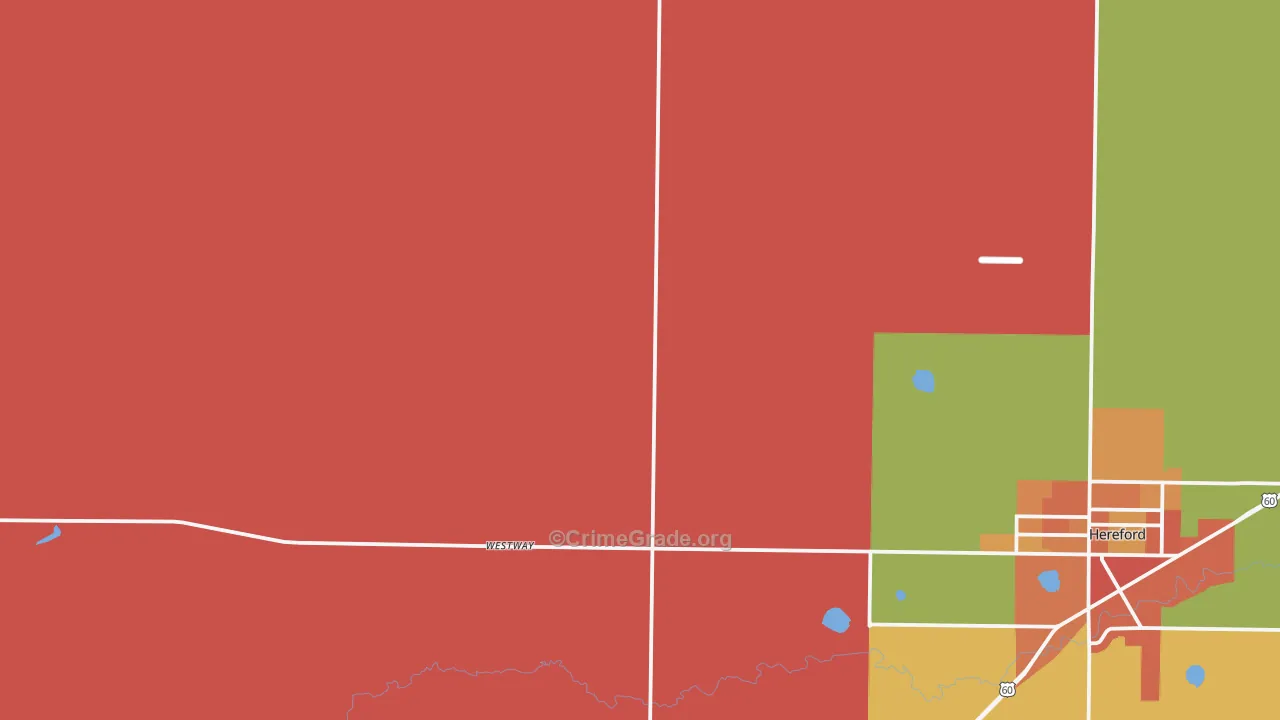 Westway, TX Map of Vandalism Rates