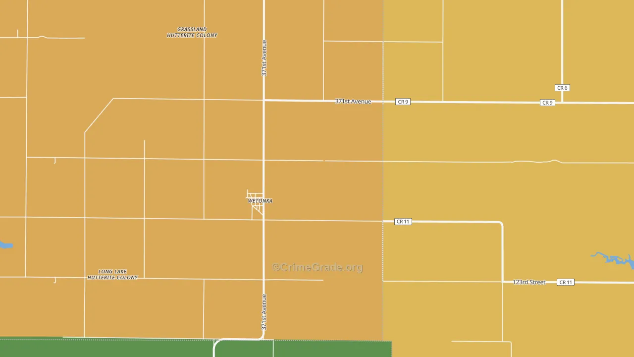 Wetonka, SD Map of Vandalism Rates