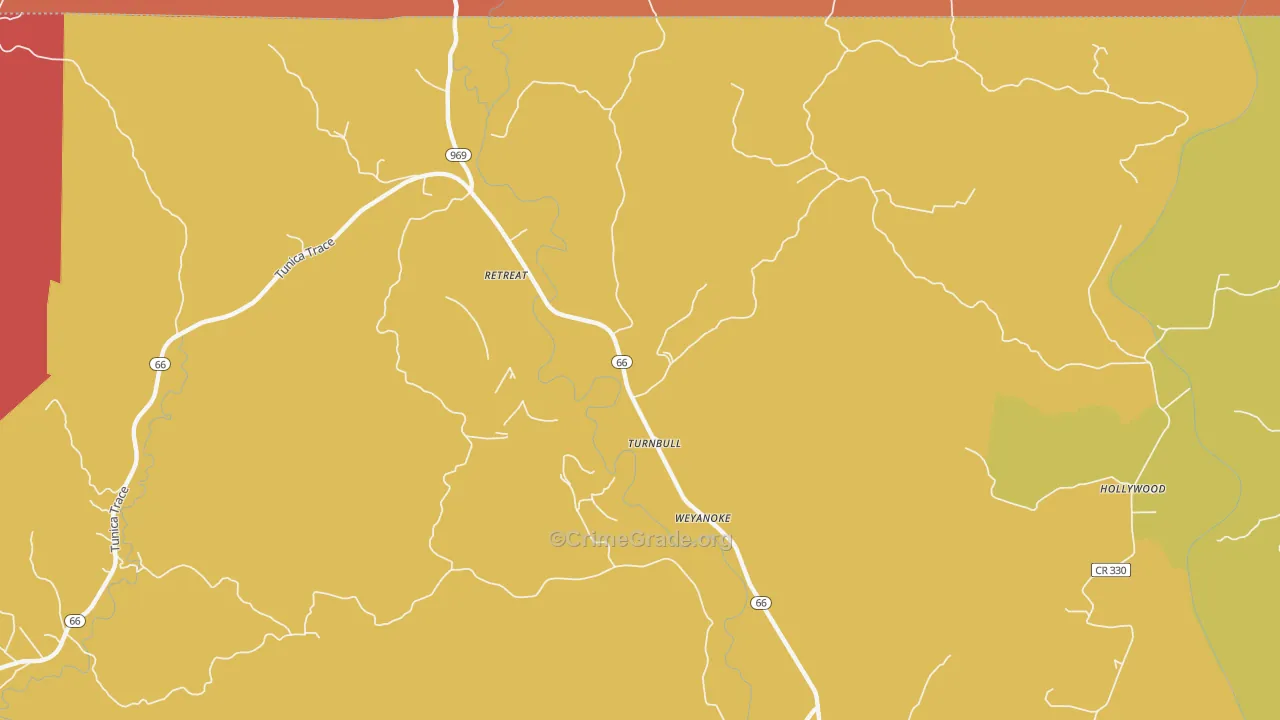 Weyanoke, LA Map of Vandalism Rates