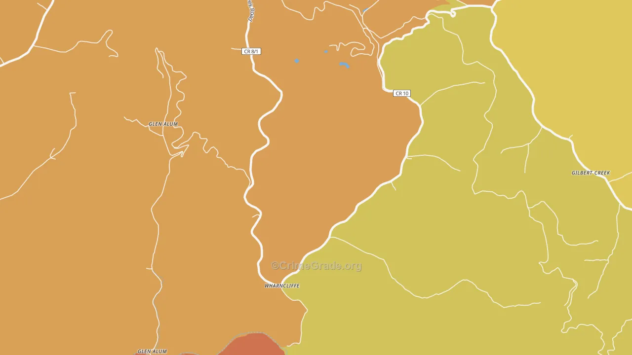 Wharncliffe, WV Map of Vandalism Rates