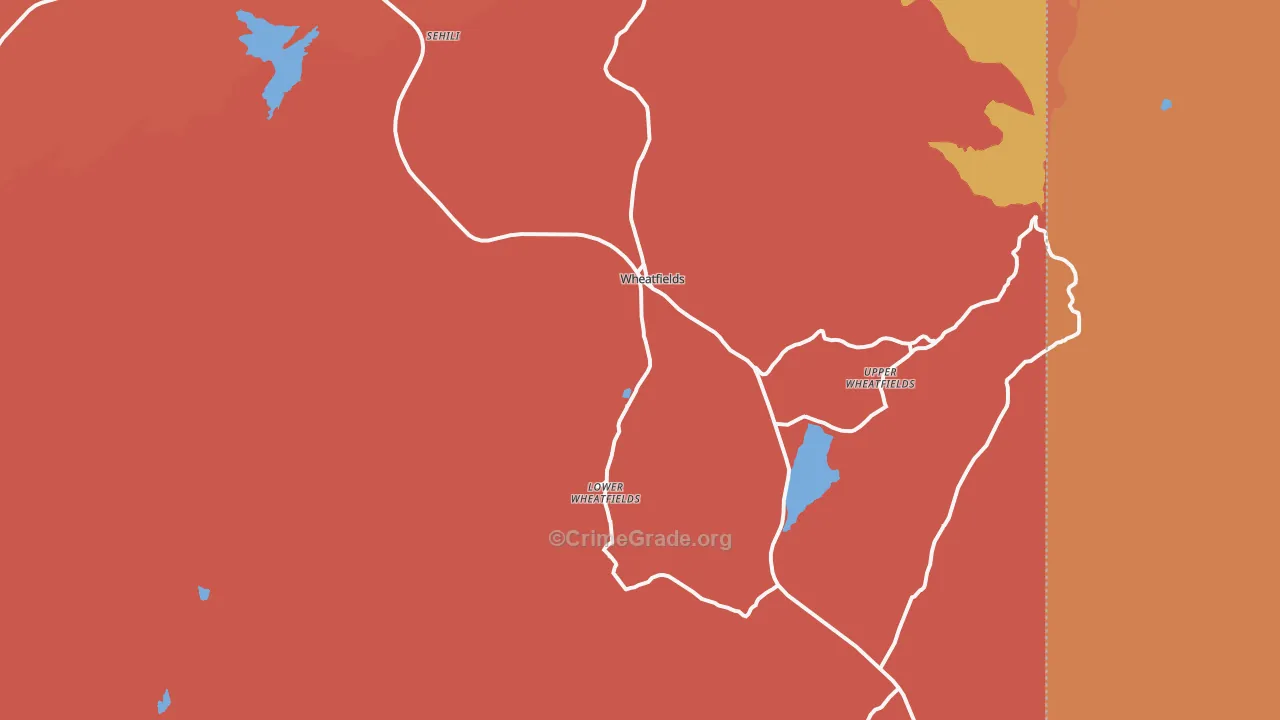 Wheatfields, AZ Map of Vandalism Rates
