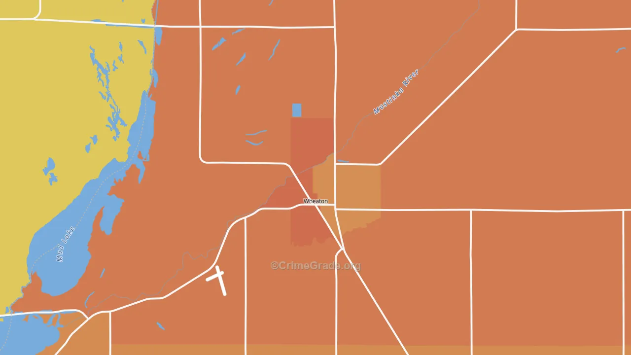 Wheaton, MN Map of Vandalism Rates