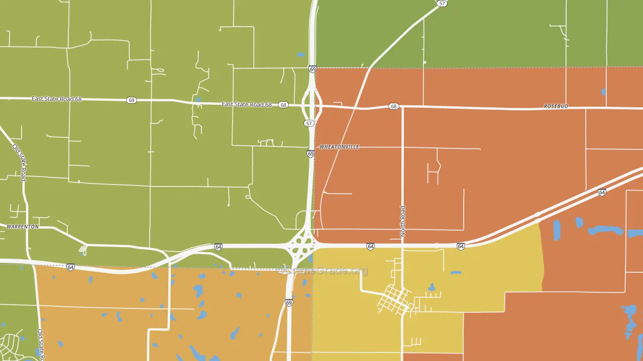 Wheatonville, IN Map of Vandalism Rates