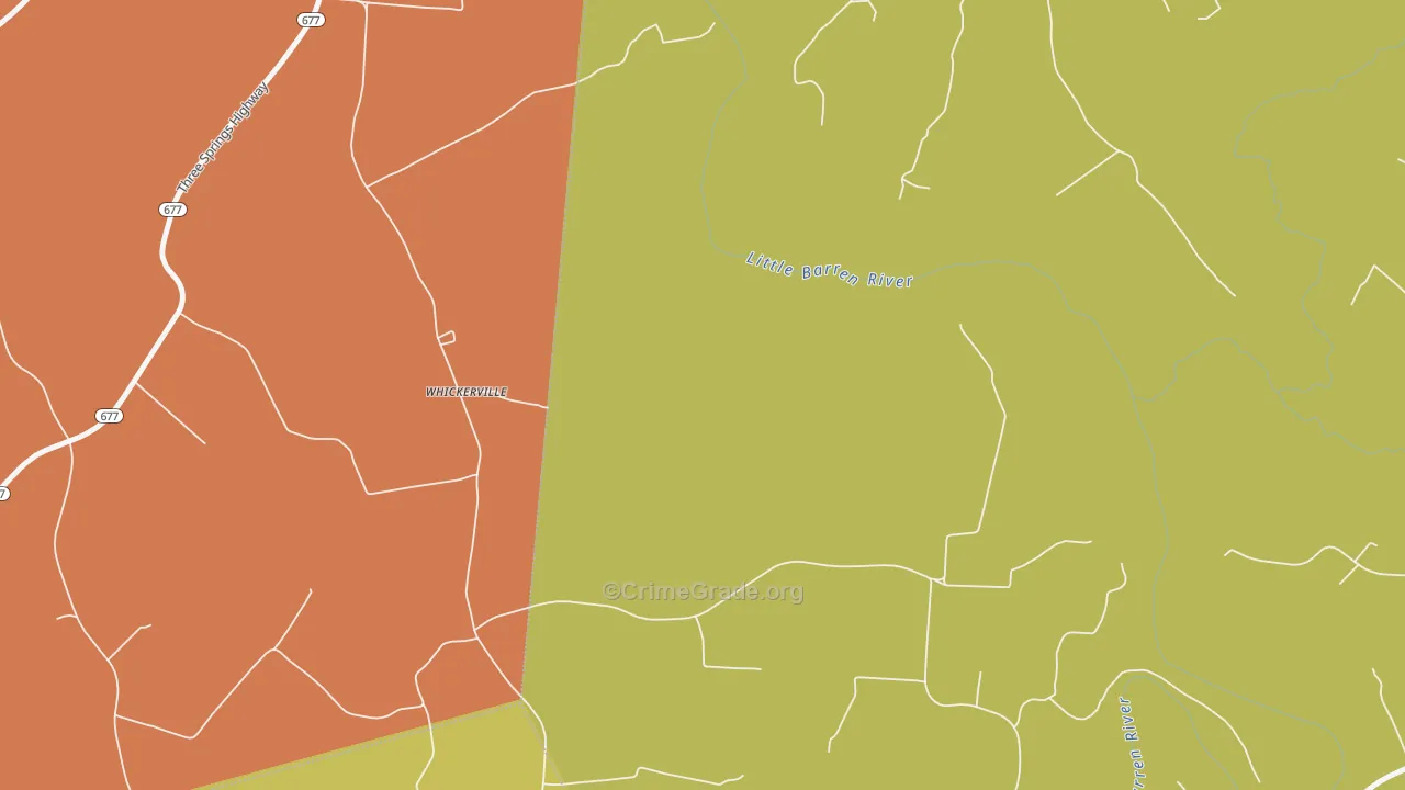 Whickerville, KY Map of Vandalism Rates