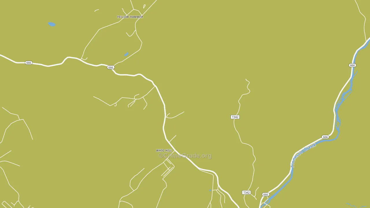 Whig Hill, PA Map of Vandalism Rates