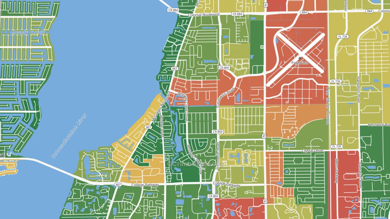 Whiskey Creek, FL Map of Vandalism Rates