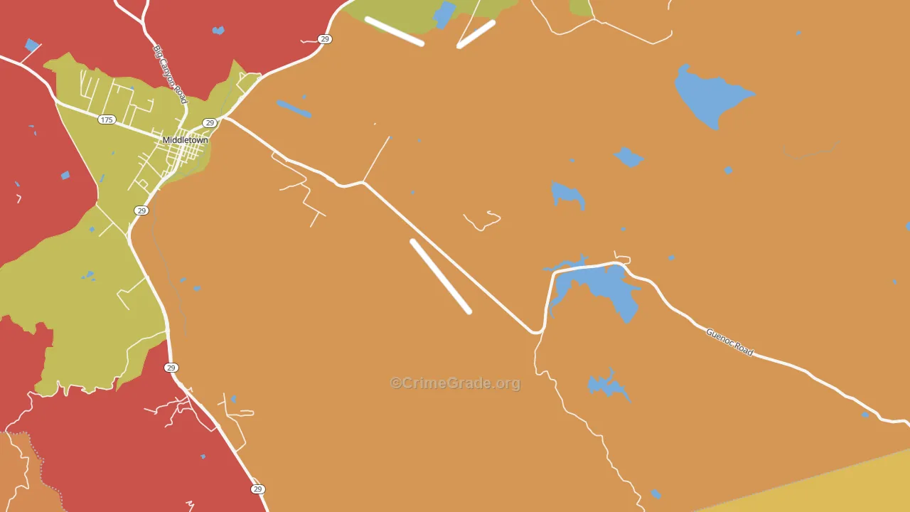 Whispering Pines, CA Map of Vandalism Rates