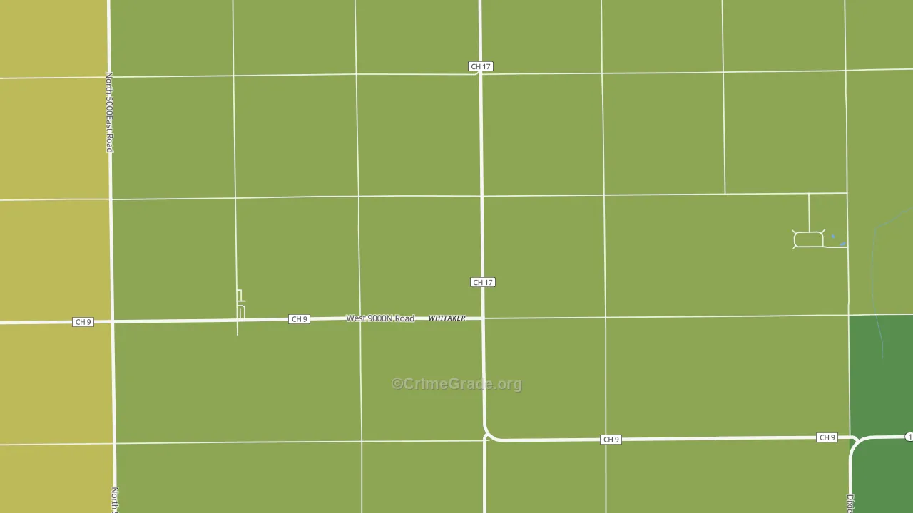 Whitaker, IL Map of Vandalism Rates