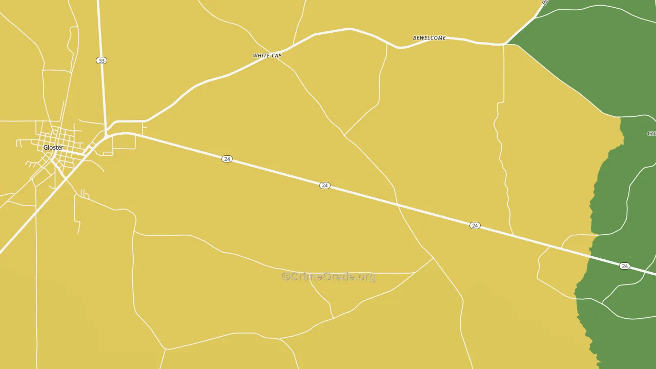 White Cap, MS Map of Vandalism Rates