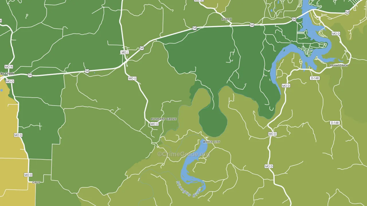 White City, MO Map of Vandalism Rates