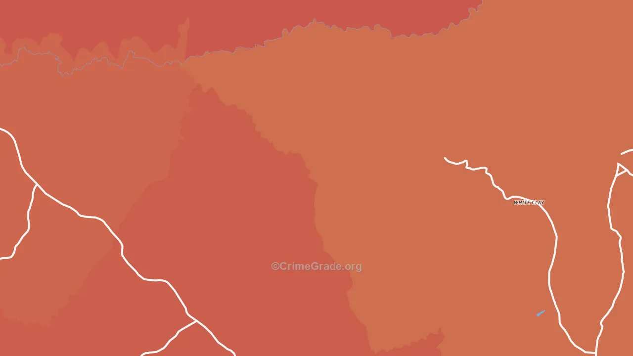 White Clay, AZ Map of Vandalism Rates
