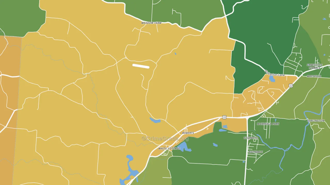White Cottage, OH Map of Vandalism Rates