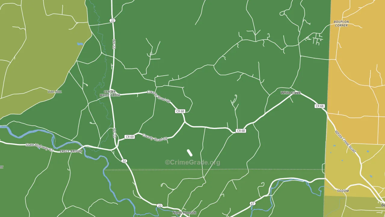 White Creek, NY Map of Vandalism Rates