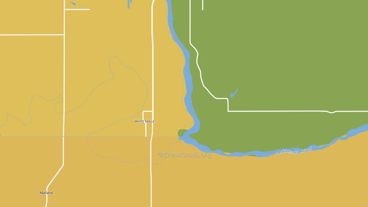 White Eagle, OK Map of Vandalism Rates