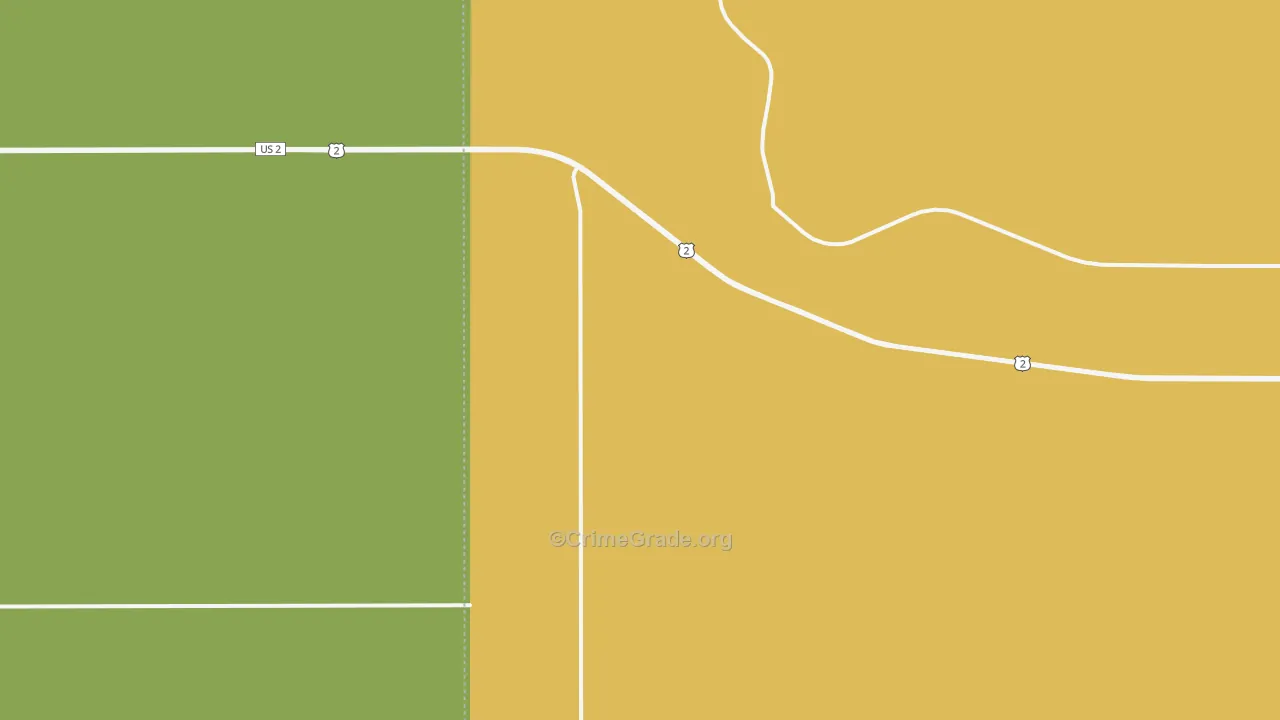 White Earth, ND Map of Vandalism Rates