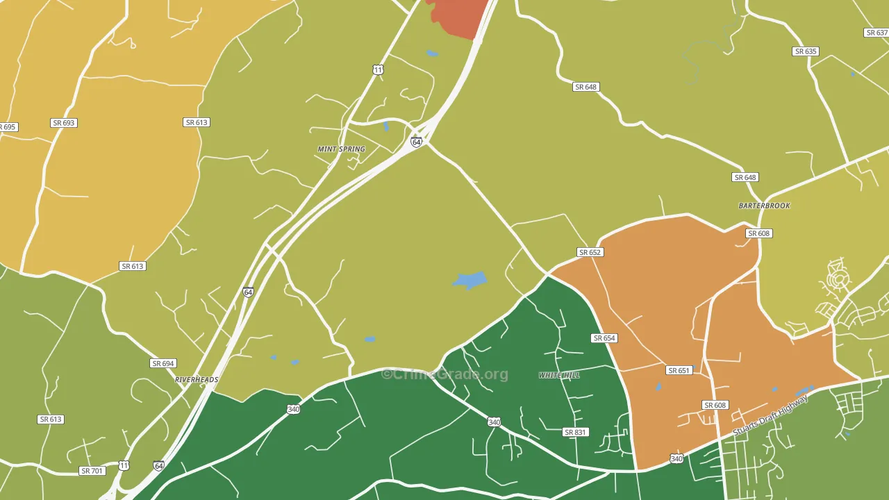 White Hill, VA Map of Vandalism Rates