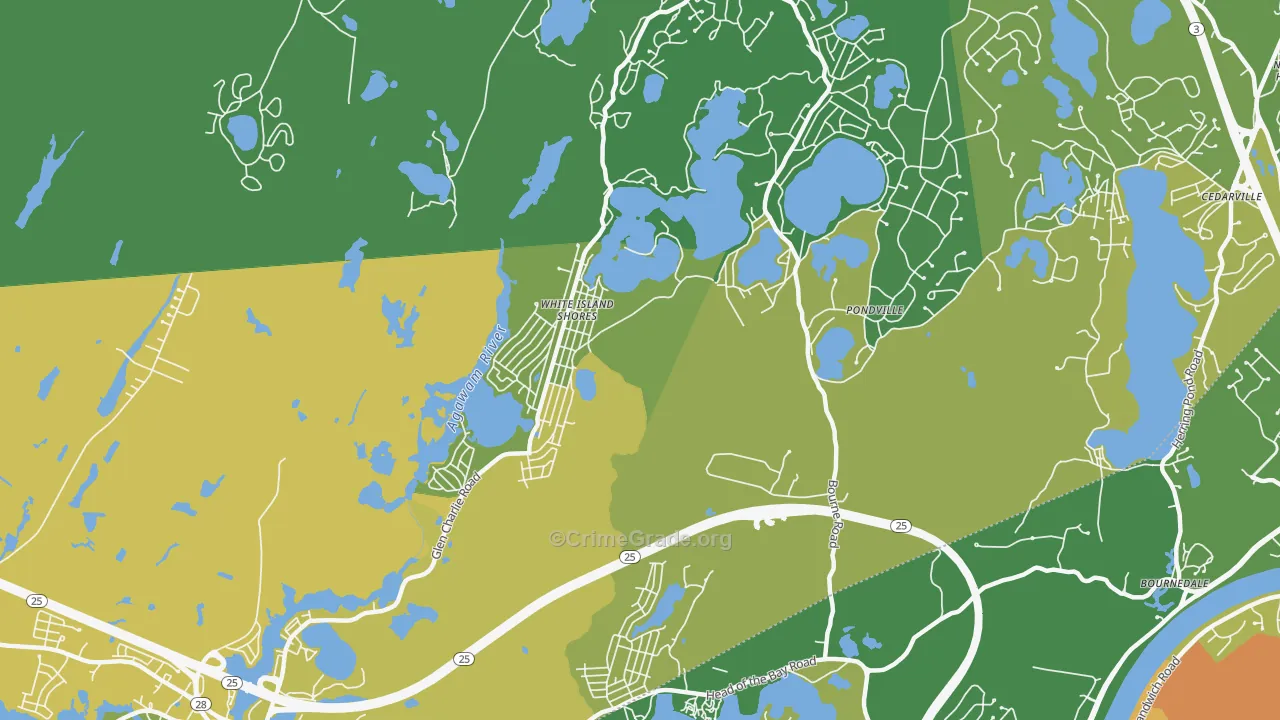 White Island Shores, MA Map of Vandalism Rates