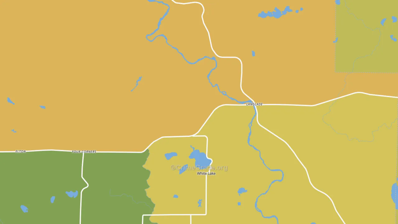White Lake, WI Map of Vandalism Rates