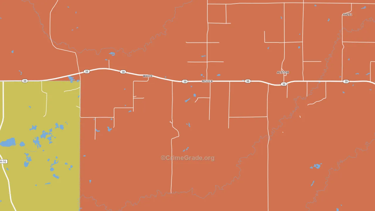 White, MI Map of Vandalism Rates