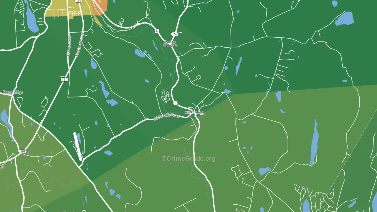 White Mills, PA Map of Vandalism Rates
