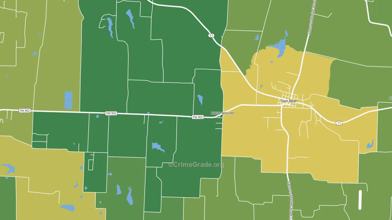 White Mound, TX Map of Vandalism Rates