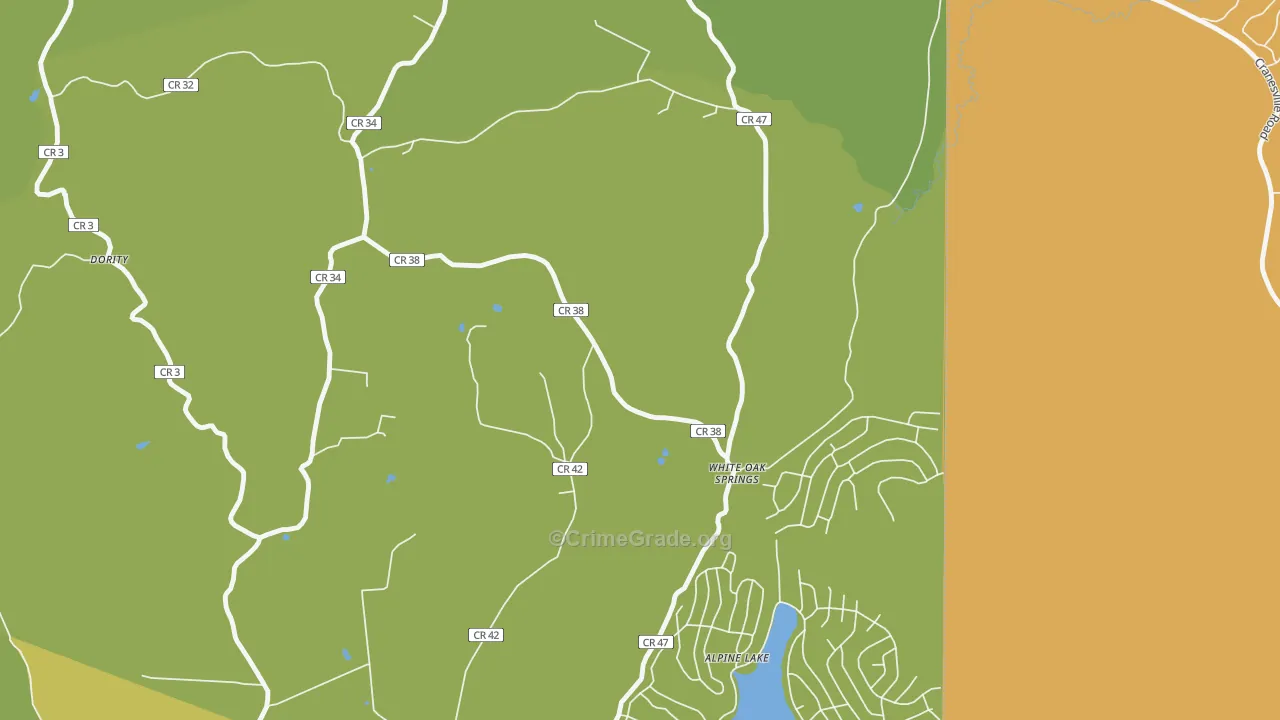 White Oak Springs, WV Map of Vandalism Rates