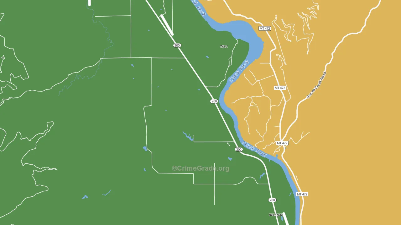 White Pine, MT Map of Vandalism Rates