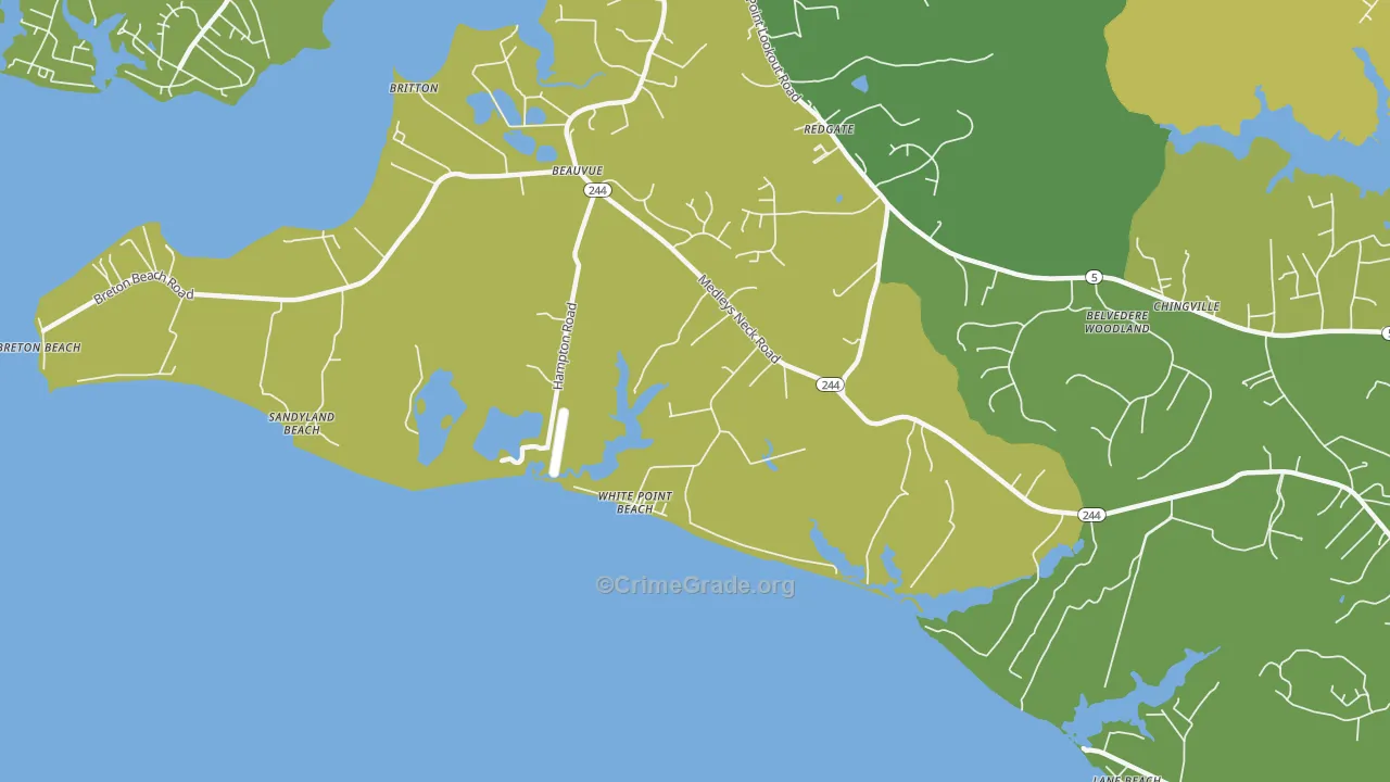 White Point Beach, MD Map of Vandalism Rates