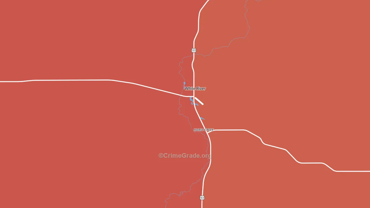 White River, SD Map of Vandalism Rates