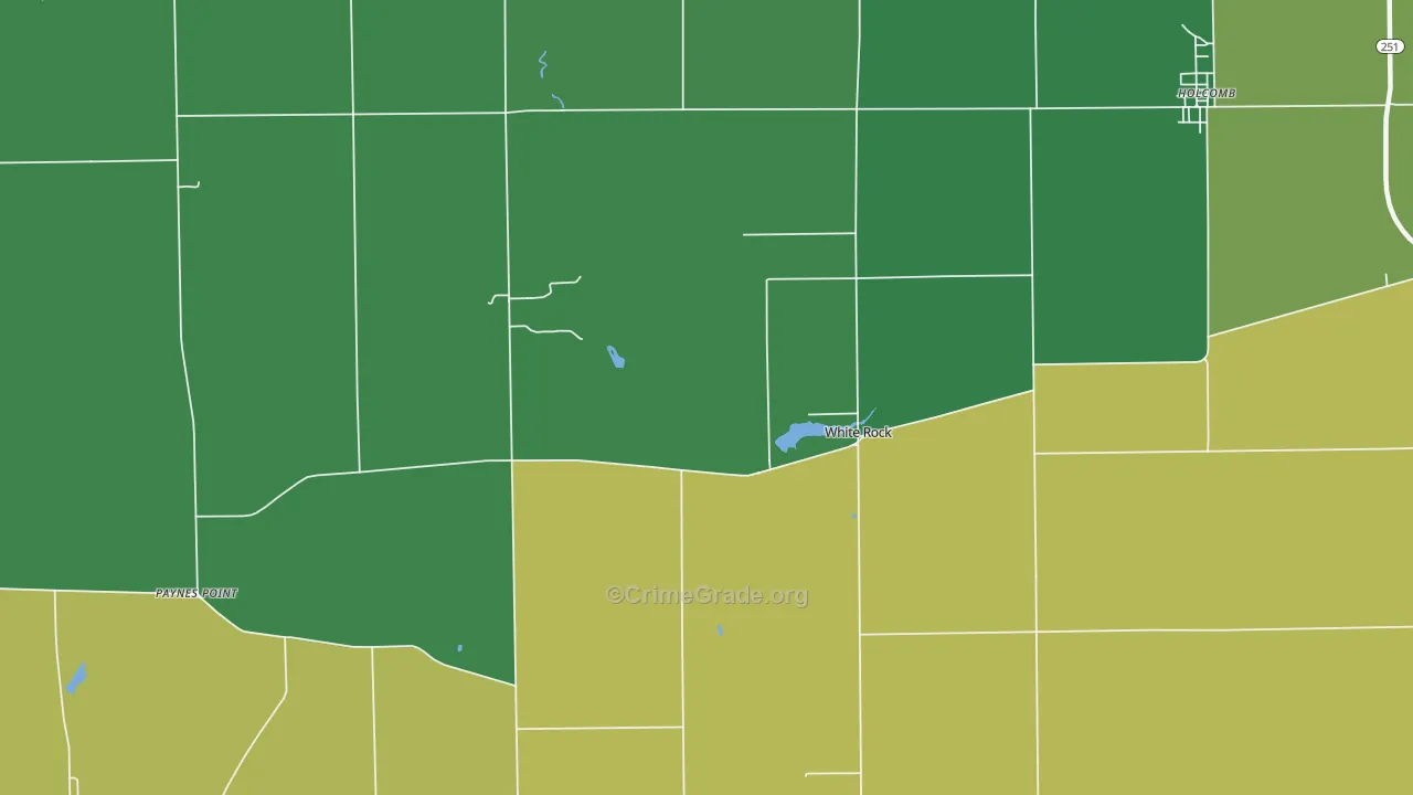White Rock, IL Map of Vandalism Rates