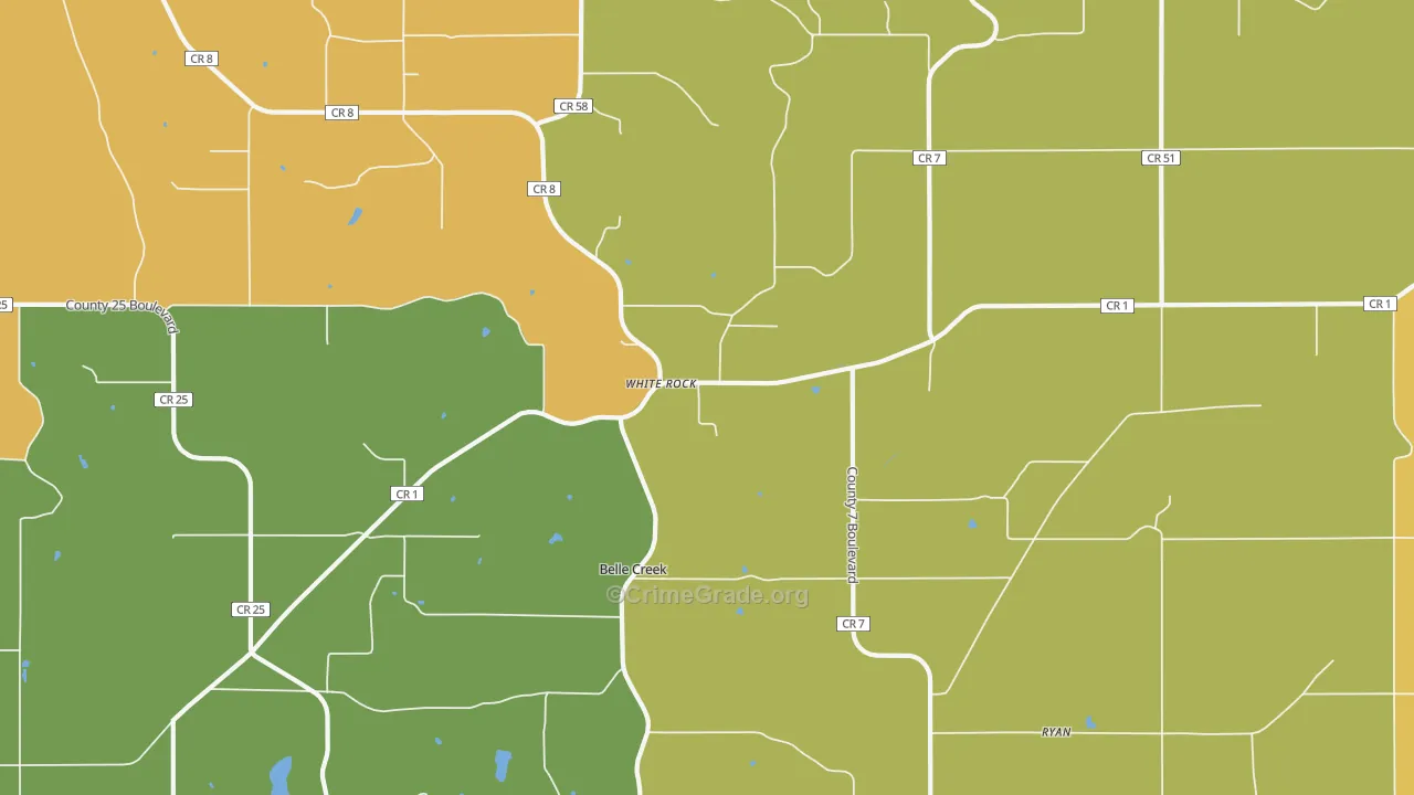 White Rock, MN Map of Vandalism Rates